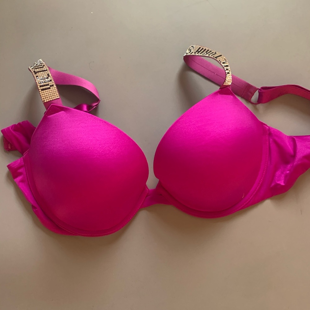 Magenta Victoria’s Secret Push Up Bra 34D